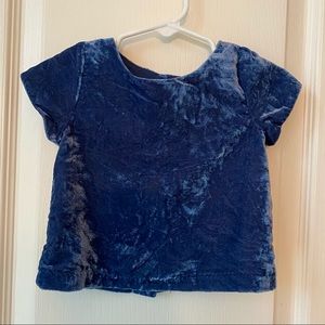 Baby girl velour crop top
